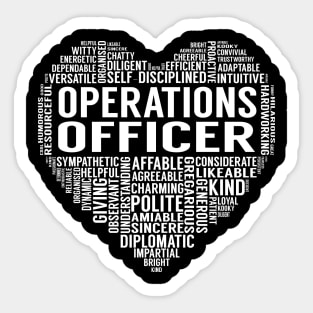 Operations Officer Heart Sticker